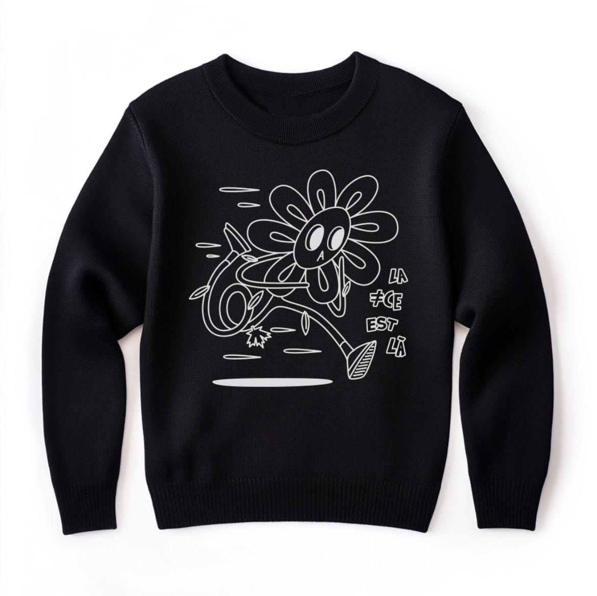 Pull mascotte fleurs pour enfant - Image 2